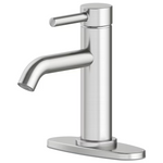 Alpine Reserve Harlow Brushed Nickel Single Hole 1-handle WaterSense Mid-arc Residential Handle Bathroom Sink Faucet with Drain with Deck Plate, 67746W-6004 #5287458 *JR2510, Retail: $69.00, FINAL PRICE: $34.99 + TAX