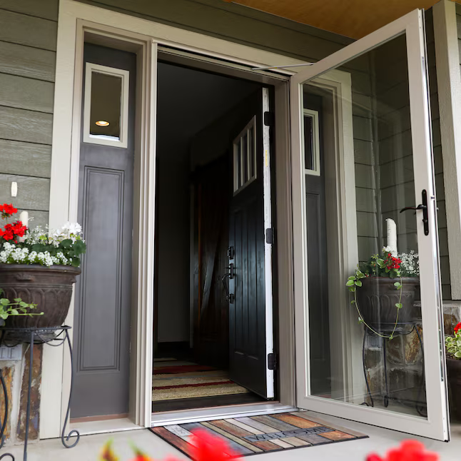 LARSON Platinum Secure Glass 36-in x 81-in Peregrine (Graphite) Aluminum Storm Door Full-view (Handle Not Included), 44904392R 2128277 *JR2408, Retail: $594, FINAL PRICE: $359.99 + TAX