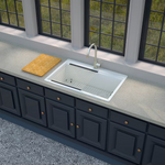 Alpine Reserve Sanborn Sink Set Drop-in or undermount 33-in x 22-in Granite Single bowl Workstation Kitchen Sink, TRIN100XLDM07 #4351169 *HD2507, Retail: $449.00, FINAL PRICE: $249.99 + TAX