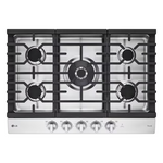 LG 30-in 5 burners Stainless Steel Gas Cooktop, CBGJ3027S/00, Retail: $1,649.00, FINAL PRICE: $799.99 + TAX
