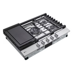 LG 30-in 5 burners Stainless Steel Gas Cooktop, CBGJ3027S/00, Retail: $1,649.00, FINAL PRICE: $799.99 + TAX