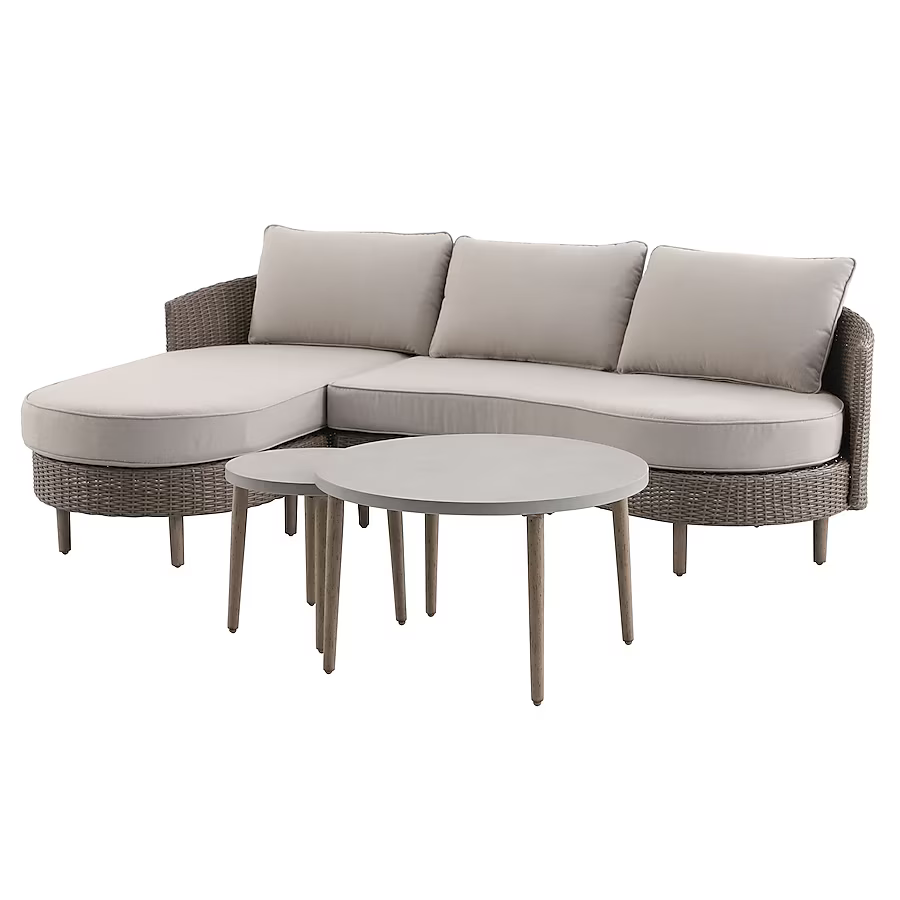 Origin 21 Dunes 3-Piece Wicker Patio Conversation Set with Tan Cushions, FTS81500-A 5466054 *HD2409, Retail: $998, FINAL PRICE: $499.99 + TAX