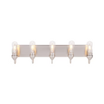 Summit Lane 32-in 5-Light Brushed Nickel Transitional Vanity Light, VB256-5BNK #0632277 *HD2507, Retail: $44.97, FINAL PRICE: $19.99 + TAX