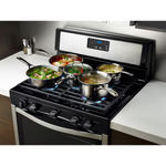 Whirlpool 30-in 5 burners 5.1-cu ft Freestanding Natural Gas Range (Stainless Steel), WFG505M0BS/3 *JR2508, Retail: $989.00, FINAL PRICE: $649.99 + TAX