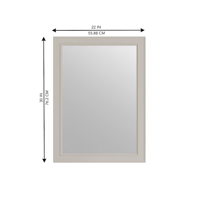 Alpine Reserve Wrightsville 22-in x 30-in Framed Bathroom Vanity Flaxen Mirror, 1116MR-22-320, FINAL PRICE: $39.99 + Tax