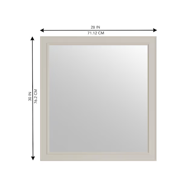 Alpine Reserve Wrightsville 28-in x 30-in Framed Bathroom Flaxen Mirror, 1116MR-28-320, FINAL PRICE: $39.99 + Tax
