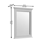 Alpine Reserve Yorkshire 22-in x 30-in Framed Bathroom Light Gray Mirror, 1412MR-22-242, FINAL PRICE: $39.99 + Tax