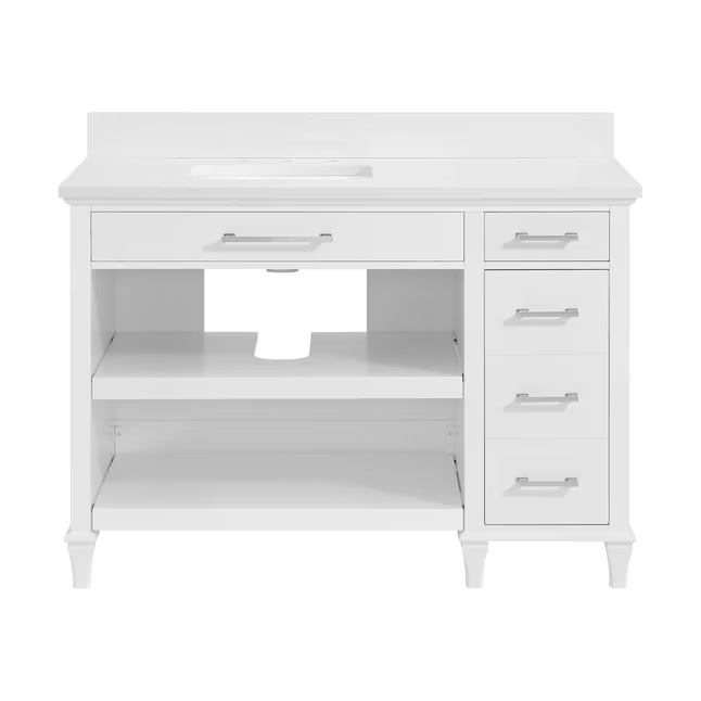 Alpine Reserve Brookview 48-in White ADA Vanity with White Engineered Stone Top, 1789VADA-48-201-901-UM, FINAL PRICE: $599.99 + Tax