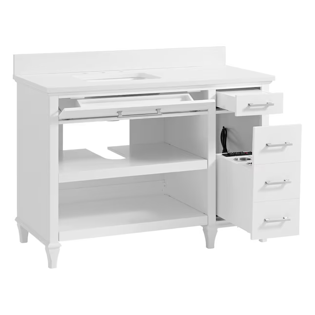 Alpine Reserve Brookview 48-in White ADA Vanity with White Engineered Stone Top, 1789VADA-48-201-901-UM, FINAL PRICE: $599.99 + Tax
