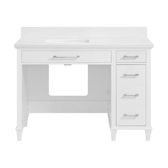 Alpine Reserve Brookview 48-in White ADA Vanity with White Engineered Stone Top, 1789VADA-48-201-901-UM, FINAL PRICE: $599.99 + Tax