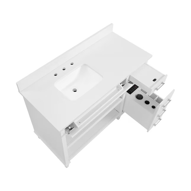 Alpine Reserve Brookview 48-in White ADA Vanity with White Engineered Stone Top, 1789VADA-48-201-901-UM, FINAL PRICE: $599.99 + Tax