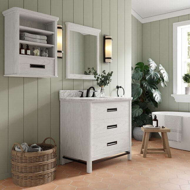 Alpine Reserve Larsen 24-in White Oak Wall Cabinet, 1694WC-24-241, FINAL PRICE: $49.99 + Tax
