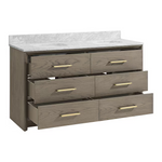 Greentouch Home Knowell 60-in Rustic Taupe Oak Vanity with Engineered Carrara Marble Top, 1883VA-60-267-925-UM, FINAL PRICE: $899.99 + Tax