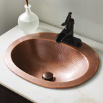 SINKOLOGY Rutherford Copper 17-in Drop-in Oval Rustic Antique Copper Bathroom Sink, B1D-0903HA #777513 *HD2507, Retail: $149.00, FINAL PRICE: $89.99 + TAX