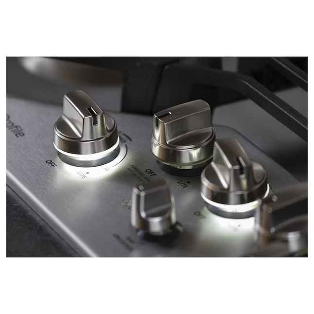GE Profile 30-in 5 Burners Stainless Steel Gas Cooktop