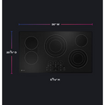 GE Profile 36-in 5 burners Smooth Surface (Radiant) Black Smart Compatible Electric Cooktop with Bridge Element, PEP7036DTBB *JR2508, Retail: $2,199.00, FINAL PRICE: $999.99 + TAX