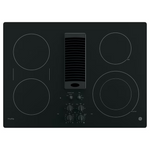 GE Profile 30-in 4 burners Smooth Surface (Radiant) Black Electric Cooktop with Downdraft Exhaust with Bridge Element, PP9830DRBB *HD2505, Retail: $2,699.00, FINAL PRICE: $ + TAX