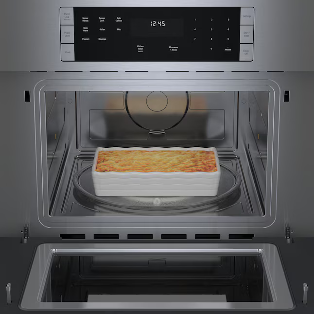 BOSCH 500 Series 1.6-cu ft 950-Watt 29.75-in Built-In Microwave with Sensor Cooking Controls (Stainless Steel)