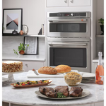 GE Cafe 30-in Self + Steam Cleaning Microwave Wall Oven Combo (Stainless Steel), CTC912P2NS1 *JR2507, Retail: $5,499.00, FINAL PRICE: $3,199.99 + TAX