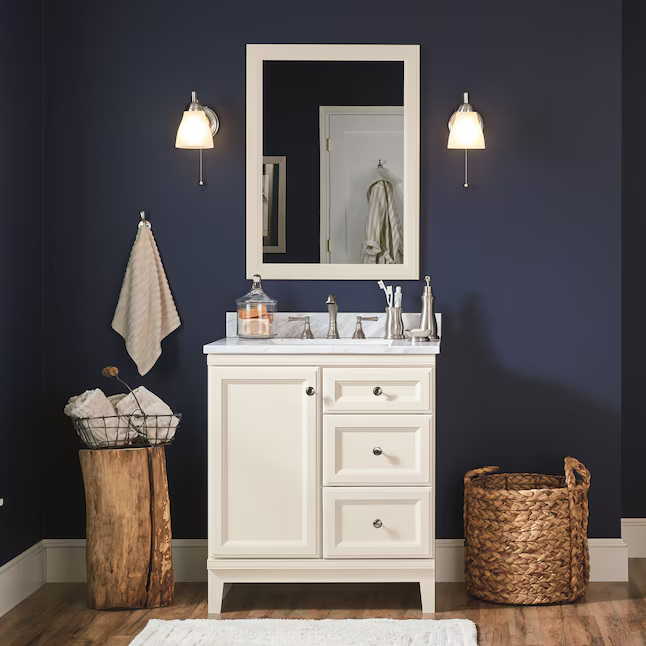 Diamond NOW Calhoun 30-in White Bathroom Vanity Base Cabinet without Top, 39D VSDB30 791573 *HD2409, Retail: $349, FINAL PRICE: $199.99 + TAX