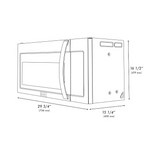 ZLINE KITCHEN & BATH 1.5-cu ft 29.75-in Over-the-Range Convection Microwave with Sensor Cooking (Stainless Steel), MWO-OTR-30 *JR2507, Retail: $629.95, FINAL PRICE: $349.99 + TAX