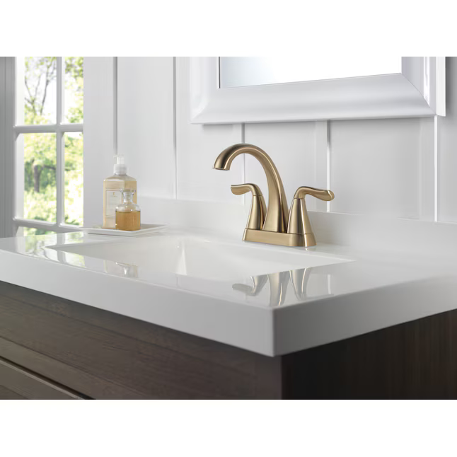 Delta Arvo Champagne Bronze 4-in Centerset 2-Handle WaterSense Bathroom Sink Faucet with Drain, 25840LF-CZ *HD2406, Retail: $265.95, FINAL PRICE: $99.99 + TAX