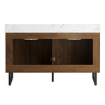Alpine Reserve Destin 60-in Brown Undermount Double Sink Bathroom Vanity with White Engineered Stone Top, LWSE60VBR, MSRP: $1,289.00, Final Price: $699.99 + TAX