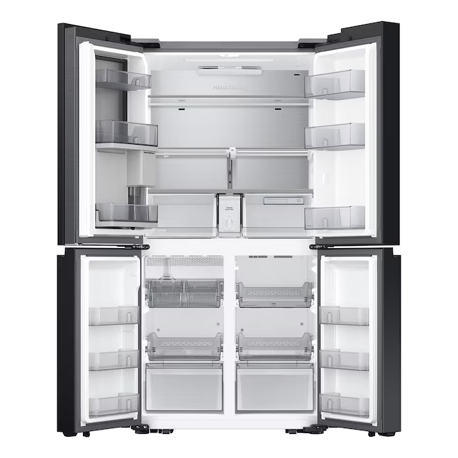 Samsung - Bespoke 23 Cu. Ft. 4-Door Flex French Door Counter Depth Refrigerator with Beverage Center - Stainless Steel, CLEARANCED