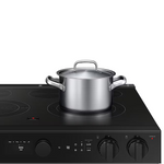 Samsung 30-in Glass Top 5 Burners 6.3-cu ft Air Fry Convection Oven Slide-In Electric Range (White Glass), NSE6DB850212 *BG, MSRP: $2,099.00, FINAL PRICE: $899.99 + TAX