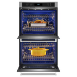 KitchenAid 27-in Double Electric Wall Oven with Air Fry Self-cleaning (Stainless Steel with PrintShield Finish), KOED527PSS *HD2507, Retail: $3,869.00, FINAL PRICE: $1,999.99 + TAX