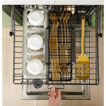 GE Cafe 24-in Top Control Built-in Dishwasher With Third Rack (Matte Black with Brushed Stainless Handles) ENERGY STAR 44-dBA, CDT858P3VD1 *JR2507, Retail: $1,549.00, FINAL PRICE: $799.99 + TAX