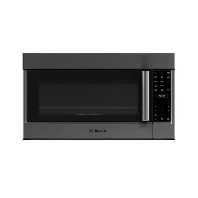 BOSCH 800 Series 1.9-cu ft 1000-Watt 30-in Over-the-Range Convection Microwave with Sensor Cooking (Black Stainless)