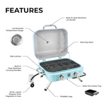 Kenmore Retro 343-Sq. in Turquoise Portable Liquid Propane Grill, KT-R40003-TQ #5692790 *HD2507, Retail: $199.99, FINAL PRICE: $119.99 + TAX