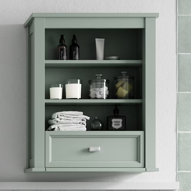 Alpine Reserve Canterbury 24-in x 30-in x 10-in Sea Green Soft Close Bathroom Wall Cabinet, 1227WC-24-326, FINAL PRICE: $49.99 + Tax