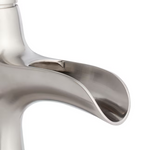 Alpine Reserve Sumter Brushed Nickel 4-in Centerset 1-handle WaterSense Waterfall Residential Handle Bathroom Sink Faucet with Drain with Deck Plate, 21-B461H-BN-AR #2596143 *JR2509, Retail: $89.00, FINAL PRICE: $49.99 + TAX