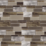 ** PER PCS ** Laser Contempo 12x12 Glossy Glass Metal Linear, 630840 LC004ERTH1213, 9pcs, MSRP:$14.98/pc, CLEARANCE: $4.99 + Tax, Loc: MT2-E
