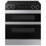 Samsung - Bespoke 6.3 Cu. Ft. Slide-In Electric Convection Range with Flex Duo Convertible Double Oven Technology - Stainless Steel, NSE6DG8550SR/AA *BE, MSRP: $2,799.00, FINAL PRICE: $1,199.99 + TAX