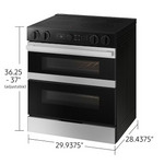 Samsung - Bespoke 6.3 Cu. Ft. Slide-In Electric Convection Range with Flex Duo Convertible Double Oven Technology - Stainless Steel, NSE6DG8550SR/AA *BE, MSRP: $2,799.00, FINAL PRICE: $1,199.99 + TAX