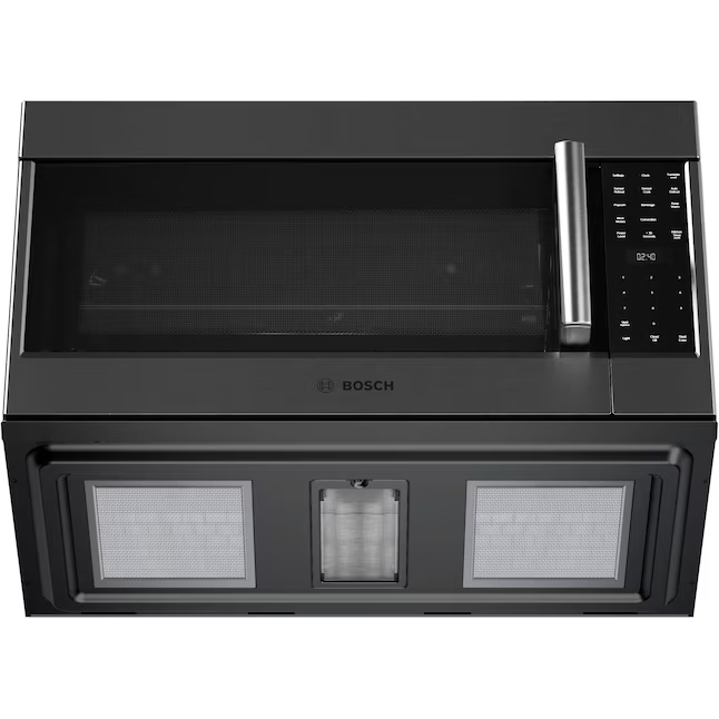 BOSCH 800 Series 1.9-cu ft 1000-Watt 30-in Over-the-Range Convection Microwave with Sensor Cooking (Black Stainless)