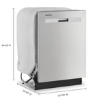 Whirlpool Eco Series 24-in Top Control Built-In Dishwasher (Fingerprint Resistant Stainless Steel) 55-dBA Standard Sound Level