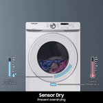 Samsung 7.5-cu ft Stackable Vented Electric Dryer in White, DVE45T6000W/A3, Retail: $899.00, Final Price: $499.00 + Tax