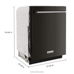 KitchenAid 24-in Top Control Built-in Dishwasher With Third Rack (Black Stainless Steel with PRINTSHIELD) 44-dBA, KDTM404KBS/3 *JR2509, Retail: $1,449.00, FINAL PRICE: $799.99 + TAX