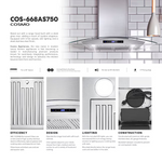 Cosmo 30-in Ducted 380-CFM Stainless Steel Wall-Mounted Range Hood, COS-668AS750 COS-668WRCS75 *JR2509, Retail: $279.99, FINAL PRICE: $149.99 + TAX