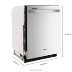 Whirlpool Eco Series Large Capacity 24-in Top Control Built-in Dishwasher With Third Rack (Fingerprint Resistant Stainless Steel) 47-dBA, WDT750SAKZ/3 *JR2509, Retail: $949.00, FINAL PRICE: $499.99 + TAX