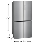 Frigidaire Standard-Depth 17.4-cu ft 4-Door French Door Refrigerator (Fingerprint-Resistant Stainless Look), FRQG1721AV *JR2509, Retail: $1,699.00, FINAL PRICE: $899.99 + TAX