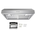 Cosmo 30-in Ducted 380-CFM Stainless Steel Under Cabinet Range Hood, UC30 *JR2508, Retail: $, FINAL PRICE: $149.99 + TAX