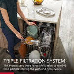 KitchenAid 24-in Front Control Built-in Dishwasher With Third Rack (Stainless Steel with PRINTSHIELD Finish) 39-dBA, KDFE204KPS/3 *JR2508, Retail: $1,149.00, FINAL PRICE: $579.99 + TAX