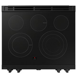Samsung 30-in Glass Top 5 Burners 6.3-cu ft Air Fry Convection Oven Slide-In Electric Range (White Glass), NSE6DB850212 *BG, MSRP: $2,099.00, FINAL PRICE: $899.99 + TAX