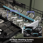 Samsung StormWash+ with 3rd Rack 24-in Top Control Built-in Dishwasher With Third Rack (Fingerprint Resistant Stainless Steel) 38-dBA, DW90F89T0USR *BG, MSRP: $1,299.00, FINAL PRICE: $629.99 + TAX