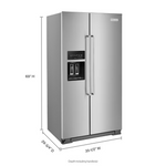 KitchenAid 19.8-cu ft Counter-Depth Side-by-Side Refrigerator (Stainless Steel with PRINTSHIELD Finish), KRSC700HPS/04 *JR2507, Retail: $3,059.00, FINAL PRICE: $1,999.99 + TAX